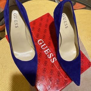 Guess blue suede high heels 👠